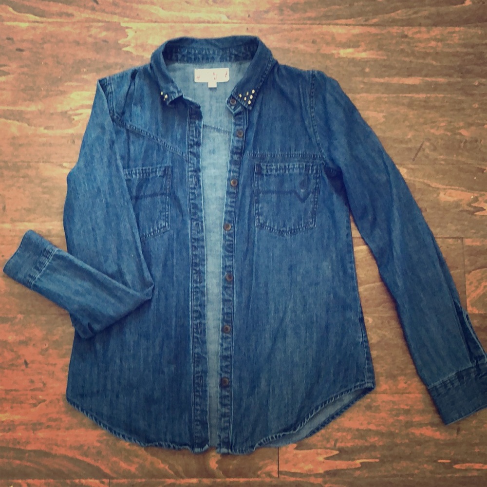 Volcom fitted jean shirt